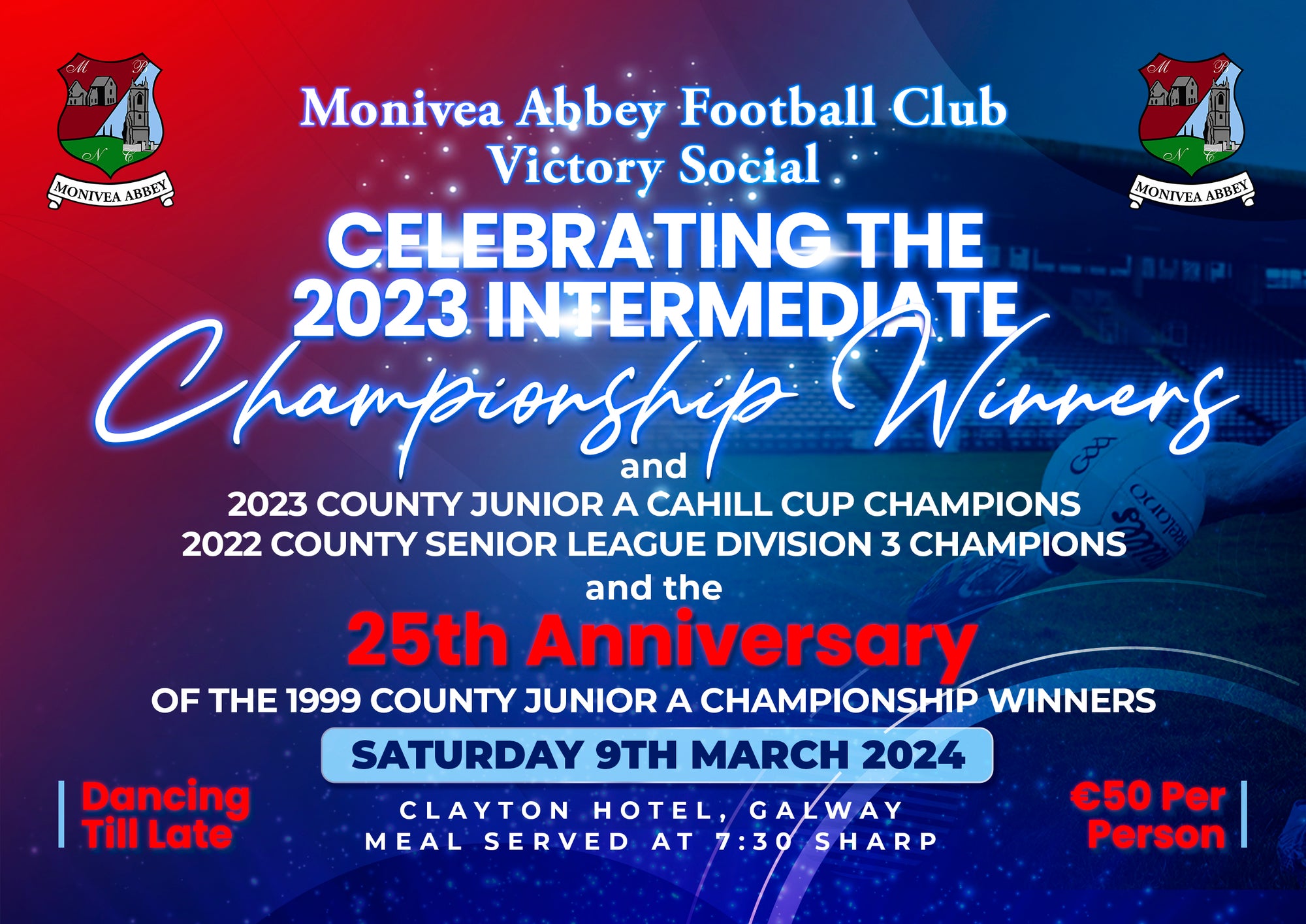 Monivea/Abbey GAA Football Club Victory Social